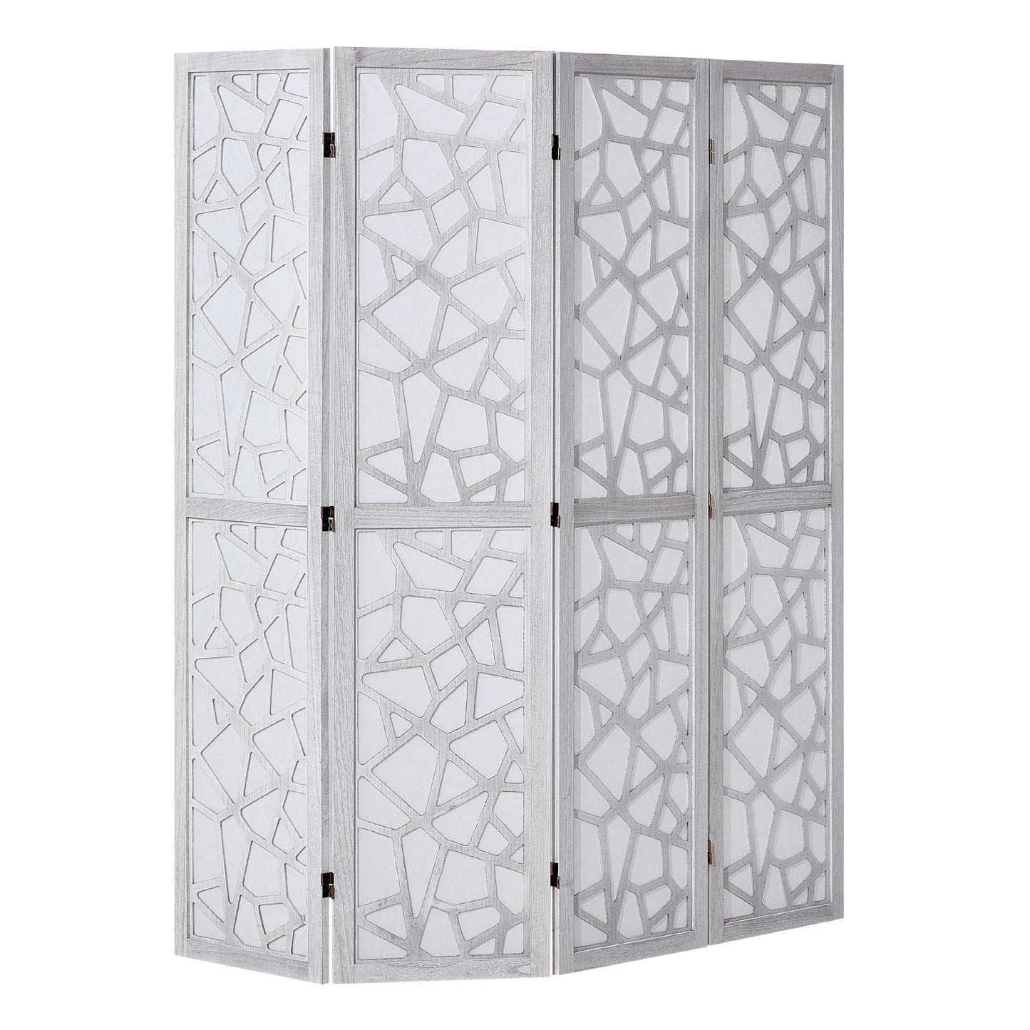 Wood Room Divider Wooden Screen 4 Panel Room Separation Privacy Screen