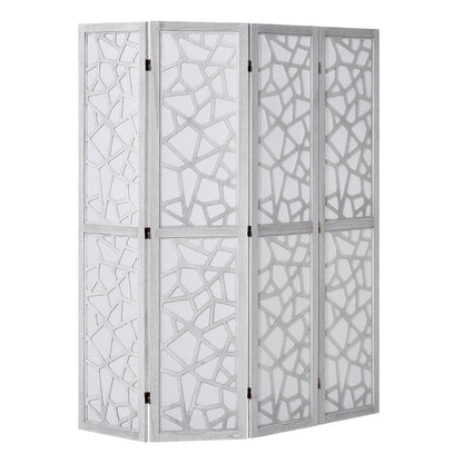 Wood Room Divider Wooden Screen 4 Panel Room Separation Privacy Screen