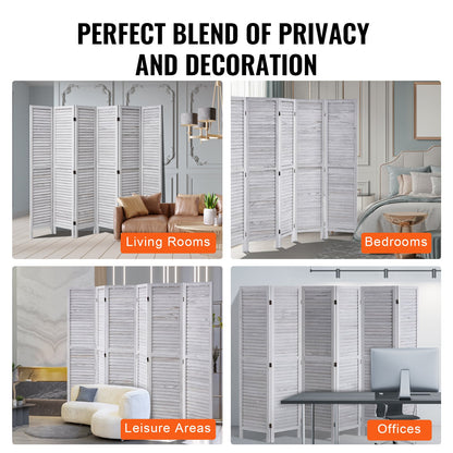 Wood Room Divider Wood Privacy Screen 6 Panel Room Divider