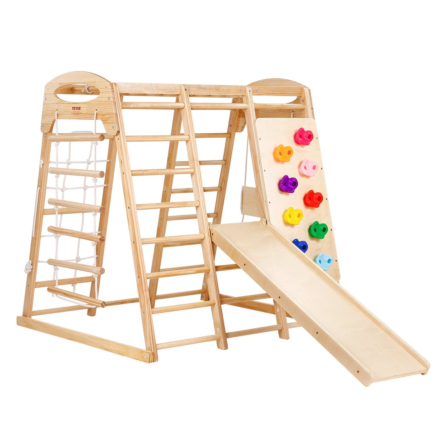 Indoor Jungle Gym 7-in-1 Kleinkind Indoor Spielplatz Holz Klettern Spielzeug L