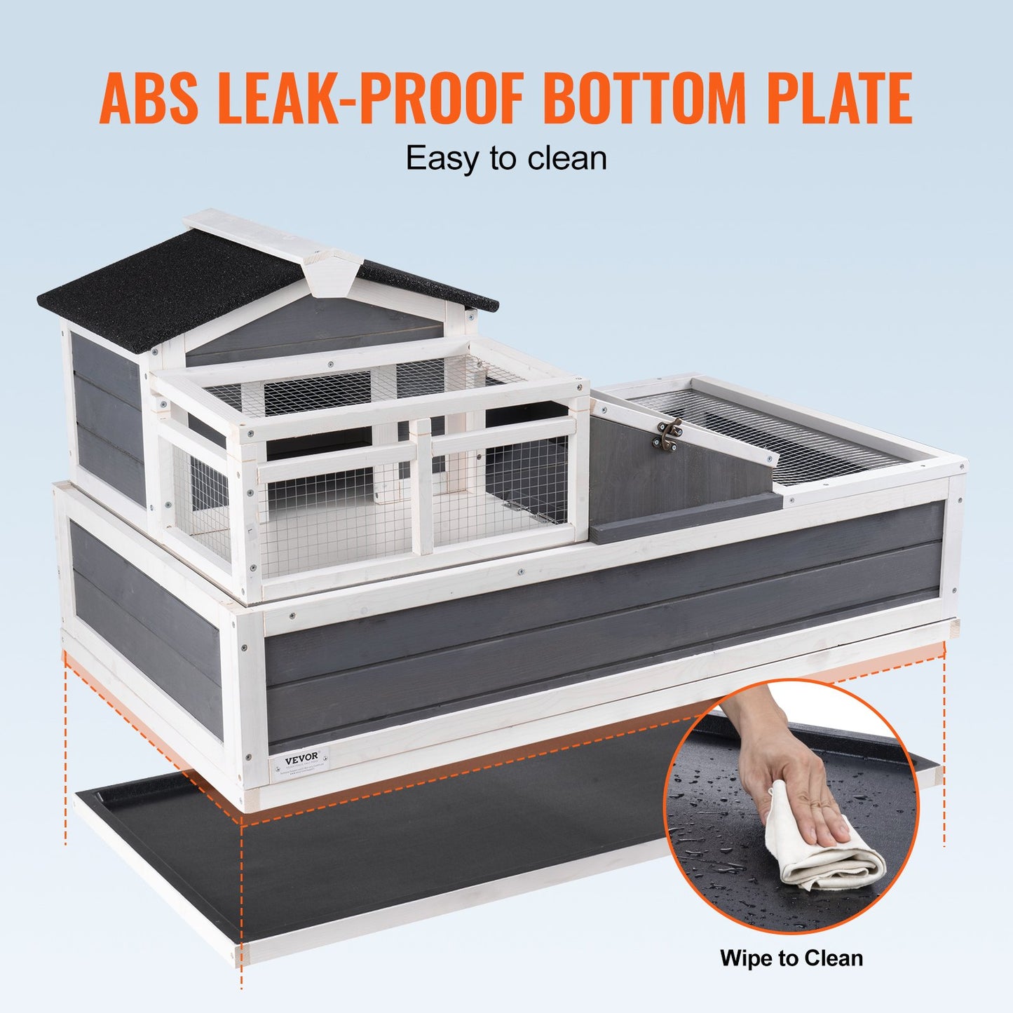Sköldpadda Habitat Träsköldpaddshus inomhus/utomhus 3-rums 44x25.6x24in