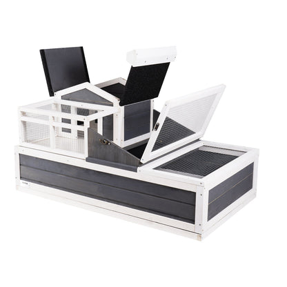 Sköldpadda Habitat Träsköldpaddshus inomhus/utomhus 3-rums 44x25.6x24in