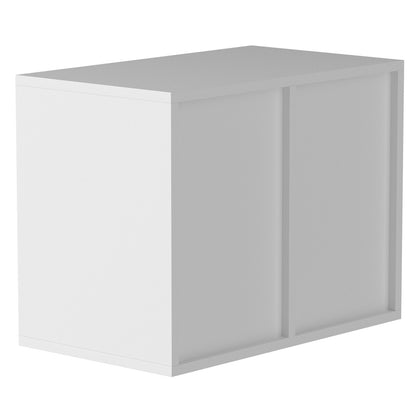 Literature Organizers, 12 Compartment Office Mailbox with Adjustable Shelves, Wooden Literature Sorter 20.4x12x16.1 Inch for Office, Home, Classroom, Mailroom Organization, EPA Certified White