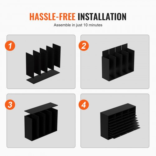 Wood Literature Organizer, 36 Compartments, File Sorter with Removable Shelves, Mailboxes for Office Home Classroom Mailroom Organization, EPA Certified, Black | EU