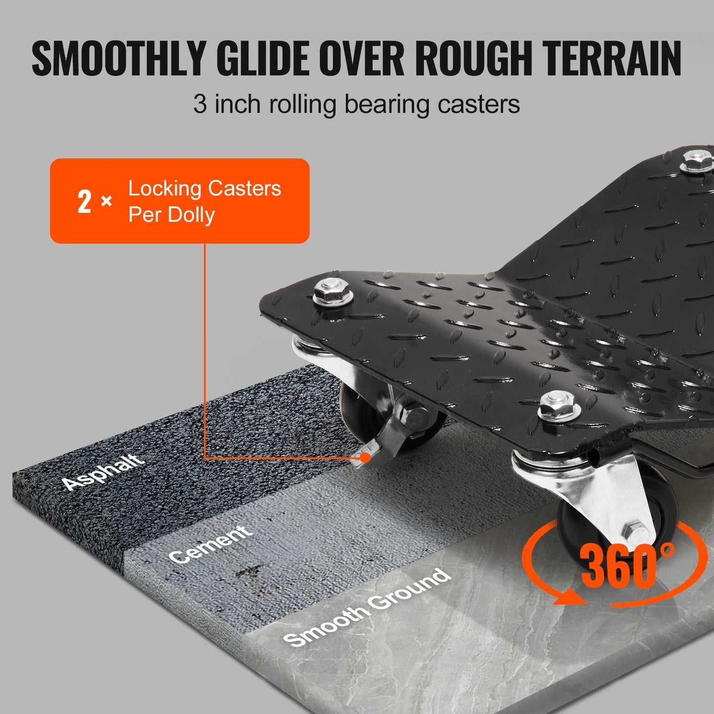 Bil Dolly Wheel Tire Dolly 2 ST Heavy Duty Skate Auto Repair Dolly 3000LB