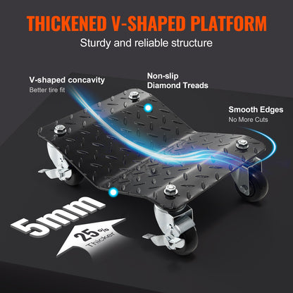 Bil Dolly Wheel Tire Dolly 2 ST Heavy Duty Skate Auto Repair Dolly 3000LB