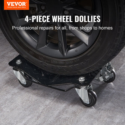 Car Dolly Wheel Tire Dolly 4 ST Heavy Duty Skate Auto Repair Dolly 6000LB