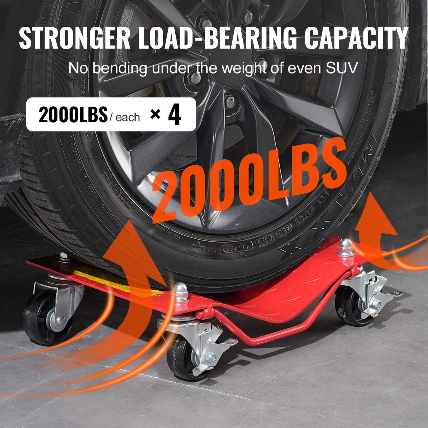Radwagen, Hochleistungs-Autoreifen-Stütze, Fahrzeug-Transportwagen, 8000 lbs, 4er-Pack