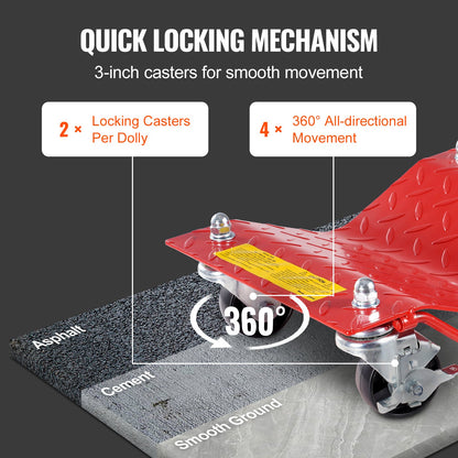 Radwagen, Hochleistungs-Autoreifen-Stütze, Fahrzeug-Transportwagen, 8000 lbs, 4er-Pack