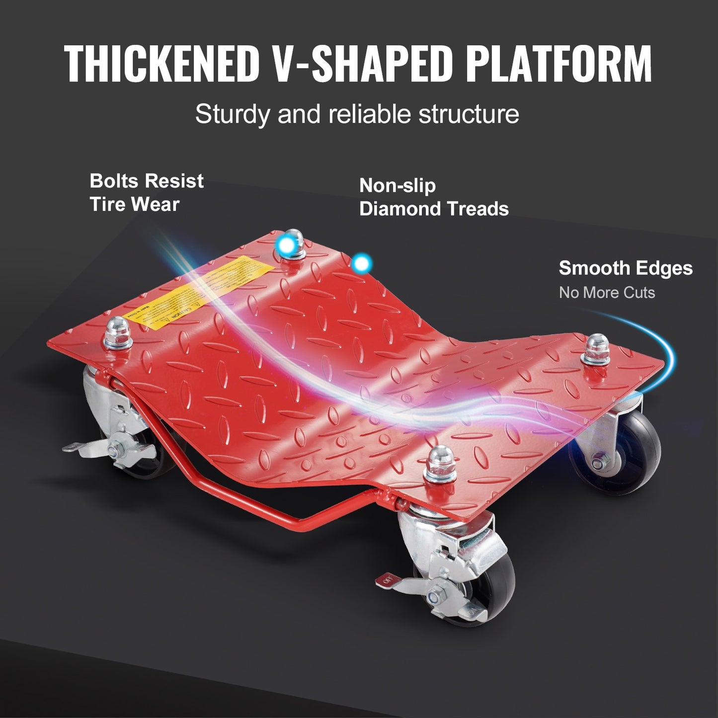 Radwagen, Hochleistungs-Autoreifen-Stütze, Fahrzeug-Transportwagen, 8000 lbs, 4er-Pack