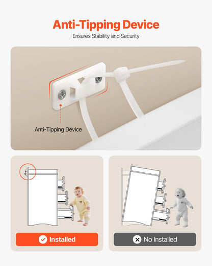 Changing Table Dresser, Baby Diaper Change Station with 3 Drawers, Multi-Functional Modern Changing Table Dresser with Storage Organizer Nursery for Children's Room, White