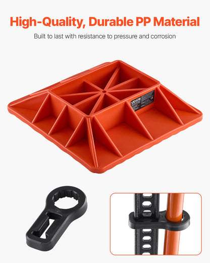 High Lift Jack Base and Handle Keeper, 11.6" x 11.6" Off Road Jack Stand Base with 7000 Pound Capacity, Heavy-Duty Farm Jacks Support Stand for Most Jacks with 7.3" x 4.7" Base, Red