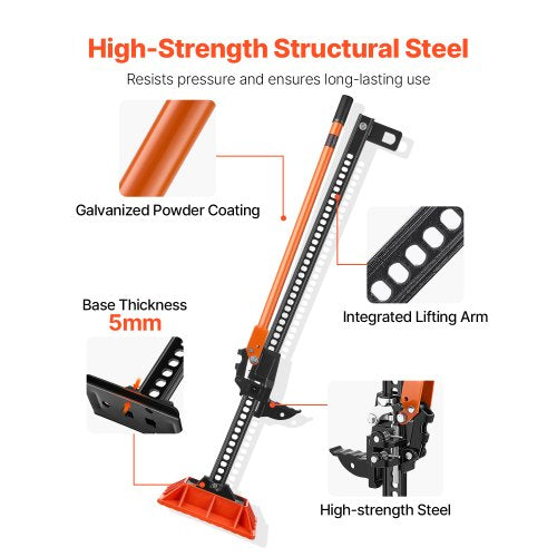 153 cm Offroad-Agrarwagenheber mit Basis für 3,18 Tonnen Hochhub-Traktorfahrzeug