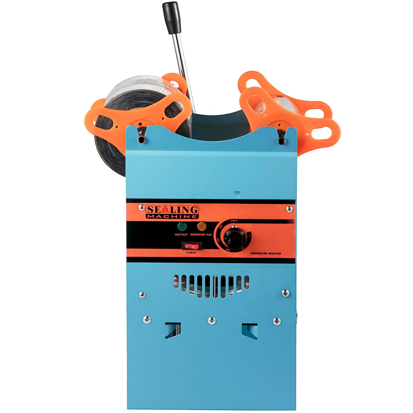 Manual Tea Cup Sealer Machine, 300-500 Cup/h Manual Boba Tea Sealer Machine, Blue Boba Tea Sealing Machine, 90/95mm Cup Diameter Cup Sealing Machine with Heating Technology for Bubble Milk Tea