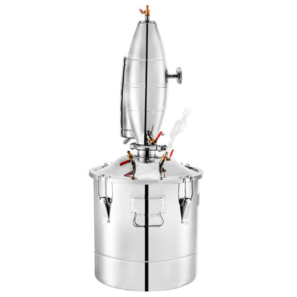 Moonshine Still, 30L Water Distiller, 6.6Gal eterisk oljekokare, SUS 304 Moonshine Still Kit med inbyggd termometer