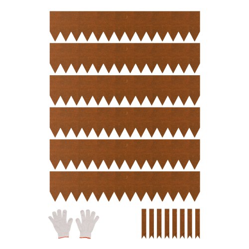 Steel Landscape Edging, 6 Packs 40 x 8 in Weather-Resistant & Pre-Rust Metal Landscape Edging, Bendable Garden Edging Border, Lawn Edging for Flower Bed Yard Pathway Divider