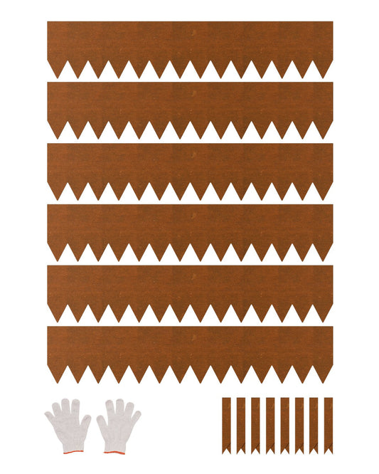 Stål Landskapskant 6-pack 40 x 8 tum väderbeständig för trädgårdsgräs