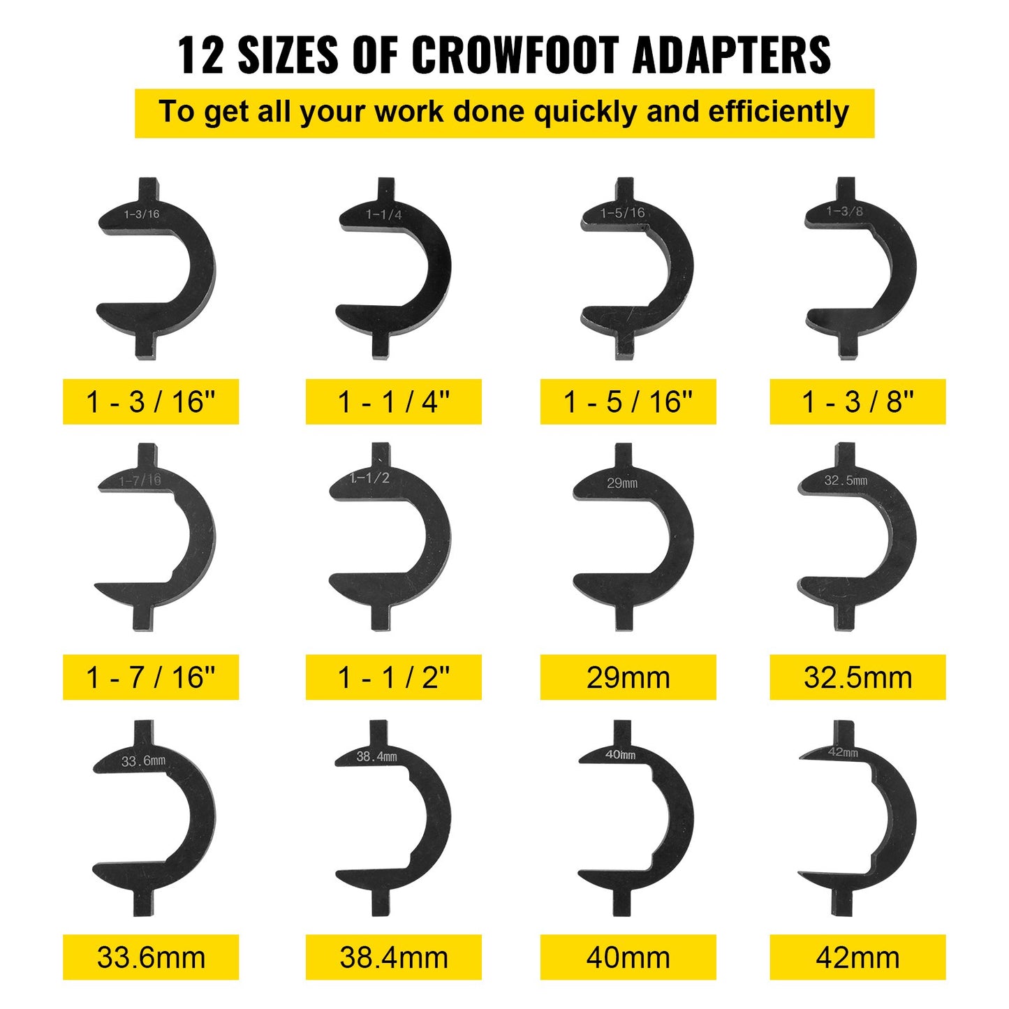 13st inre dragstång borttagning Installationsverktygssats 12 SAE & metriska adaptrar