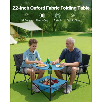 Foldable and portable camping table Oxford outdoor square table 4 cup holders | EU