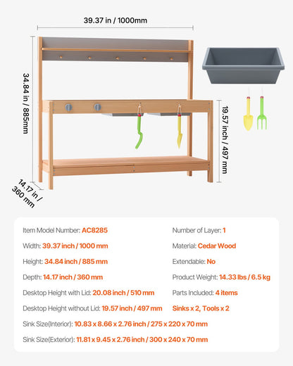 Holz-Ton-Küche für den Außenbereich, Spielzeug-Spielküchen-Set für Kinder, Rollenspiel-Set