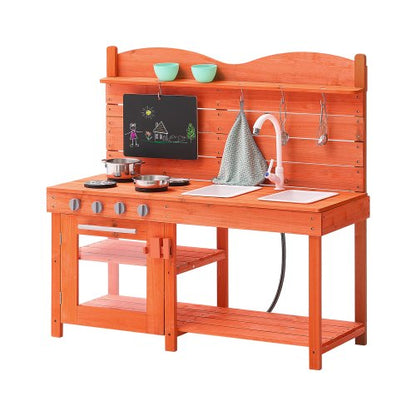 Holz-Knetküche für draußen, Spielzeug-Spielküchen-Set für Kinder, Rollenspiel-Set | EU