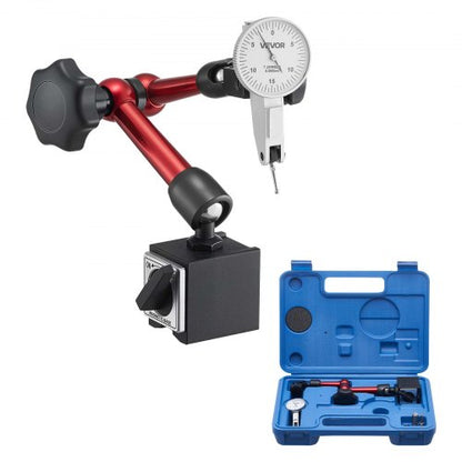 Mätklocka med universalmagnetisk bas och förvaringsfodral, 0,01 mm noggrannhet, 0–0,76 mm område, mikrokulhandtag för mätning av smala ytor, industriell bearbetning och inspektion |  EU