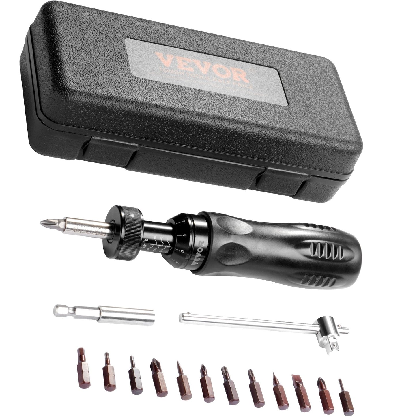 Adjustable torque screwdriver 1/4" range 10-70 in/lb with 1 in-lb steps