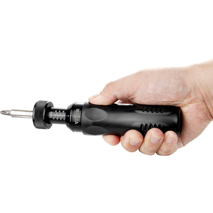Adjustable torque screwdriver 1/4" range 10-70 in/lb with 1 in-lb steps