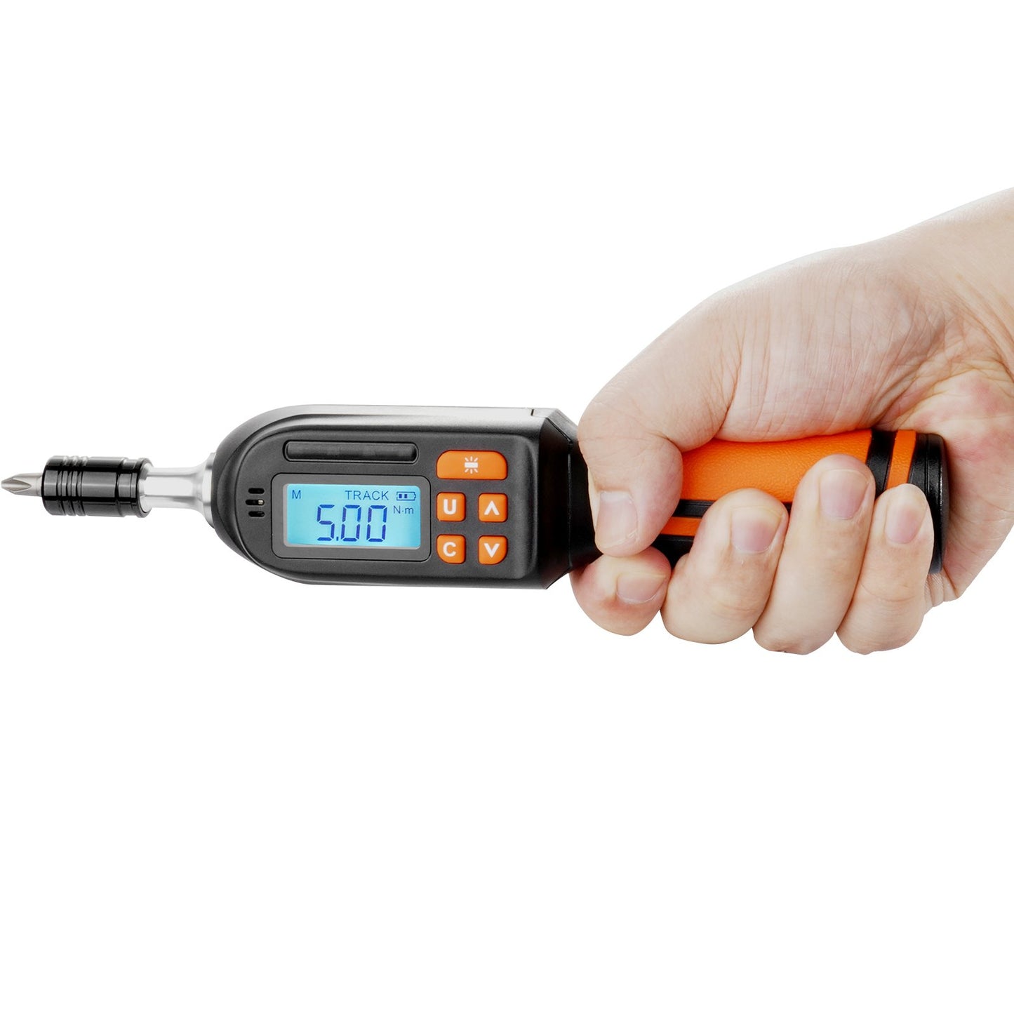 Digital vridmomentskruvmejsel, 1/4" drivskruvmejsel momentnyckel, elektriker momentskruvmejsel med LCD, 2,65-70,67 in-lbs vridmomentområde, 0,01 Nm stegvis vridmomentskruvmejsel med bitar och fodral