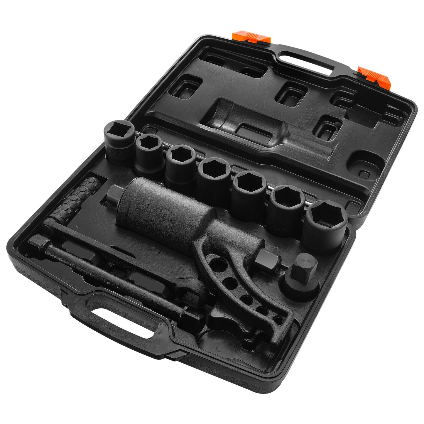 Torque Multiplier, Powerful Torque Multiplier Wrench Set, 1 Inch Drive Lug Nut Wrench Torque Multiplier, 1:64 6800N.m Lug Nut Remover, with 8 Sockets and Storage Bag for Truck Trailer RV