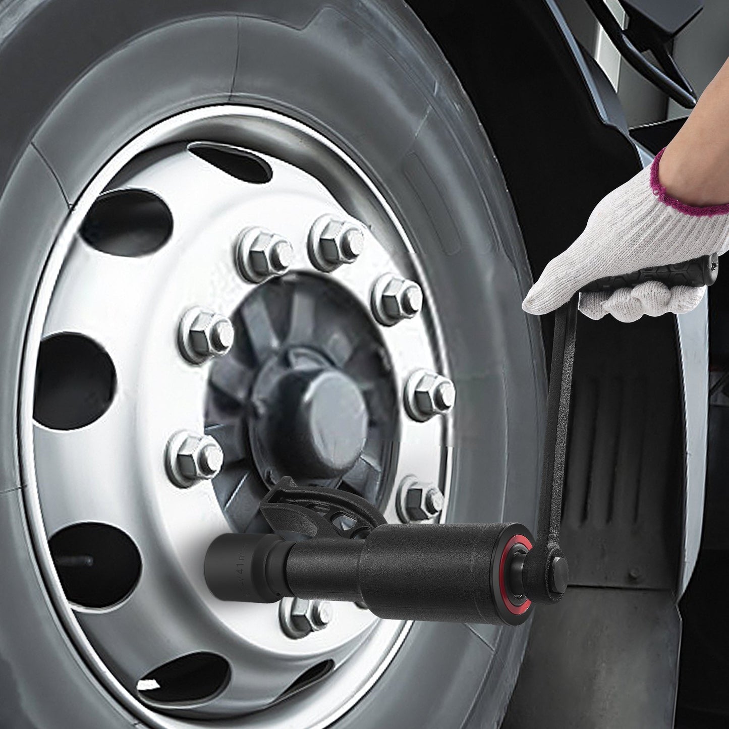 Torque Multiplier, Heavy Duty Torque Multiplier Wrench Set, 1 Inch Drive Lug Nut Wrench Torque Multiplier, 1:58 4800N.m Lug Nut Remover, with 4 Sockets and Storage Case for Truck Trailer RV