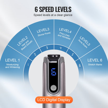 M8S Professioneller Microneedling-Stift 6-Gang Elektrischer Schönheitsstift 12 Nadeln
