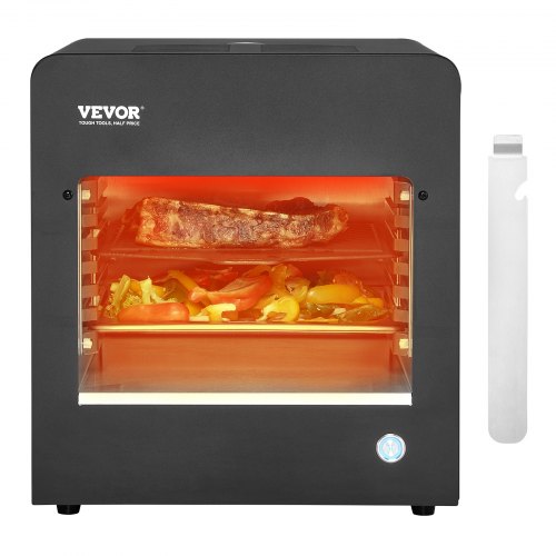Electric Steak Grill, 1800W Smokeless Infrared Electric Broiler, 1450°F Stainless Steel Steak Cooker with 6-Tier Adjustable Rack, Electric Infrared Grill for BBQ, Toast, Grill, Indoor