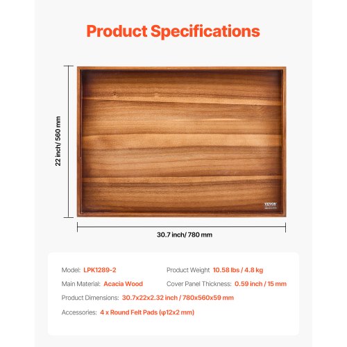 Nudelbrett-Herddeckel aus Akazienholz, Deckel für Küche, Elektro- und Gasherd | EU