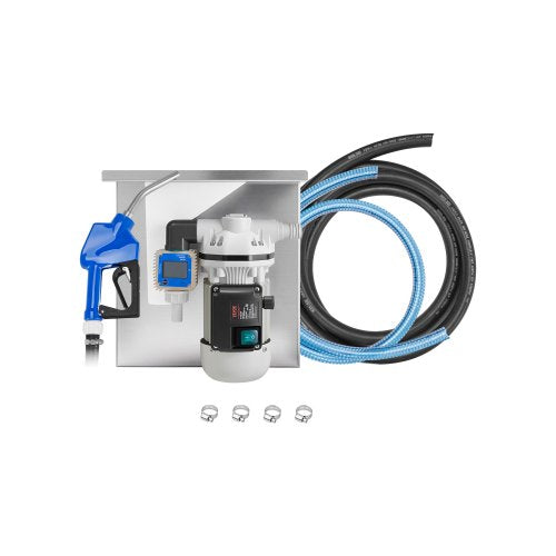 110V DEF Transfer Pump Kit, 10.5 GPM, Diaphragm Self Priming Electric Water Pump for Diesel Exhaust Fluid Urea, with Mounting Bracket Flow Meter Automatic Nozzle Hose, for Liquid Transportation