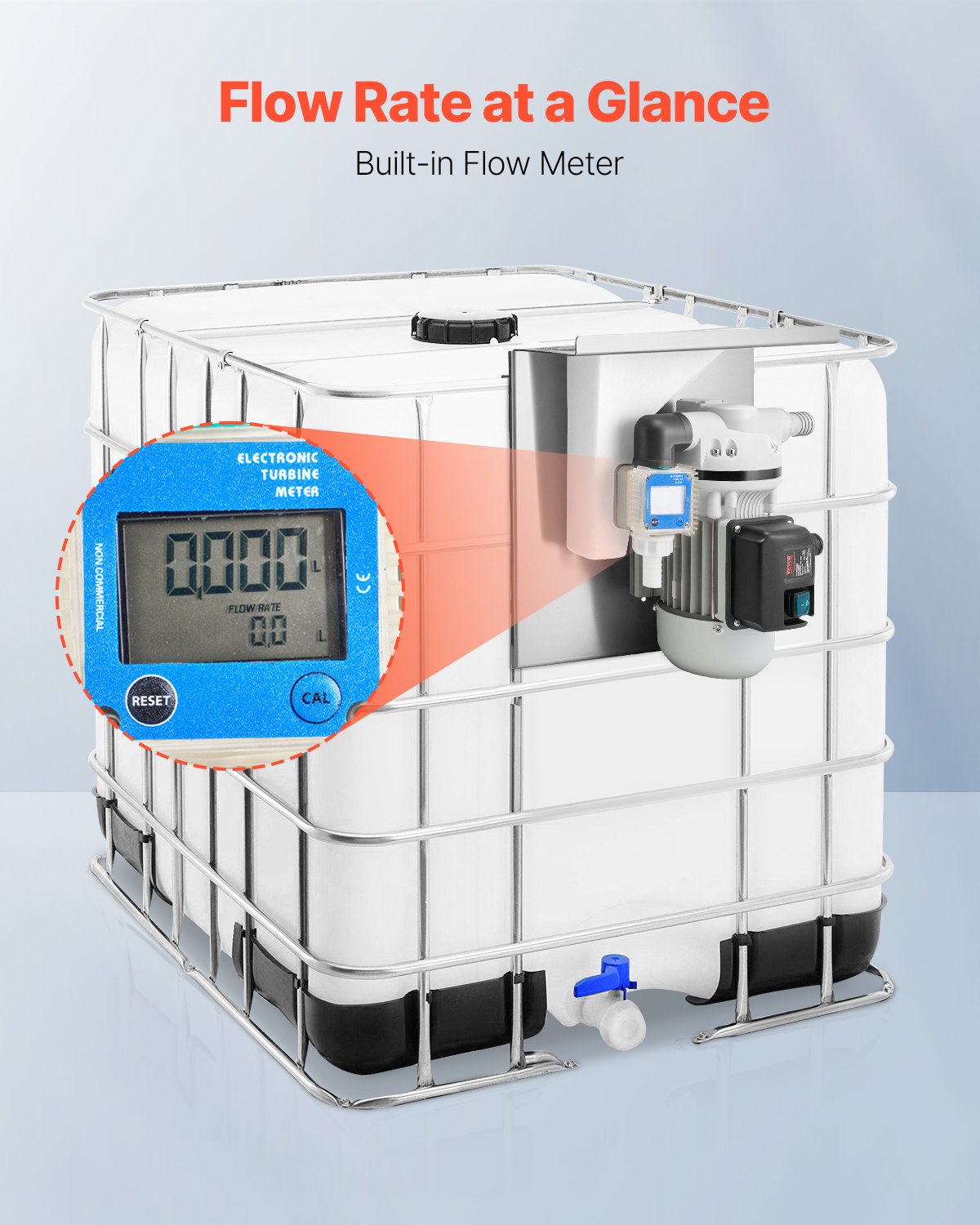 110V DEF Transfer Pump Kit, 8 GPM, Diaphragm Self Priming Electric Water Pump for Diesel Exhaust Fluid Urea, with Mounting Bracket Flow Meter Automatic Nozzle Hose, for Liquid Transportation
