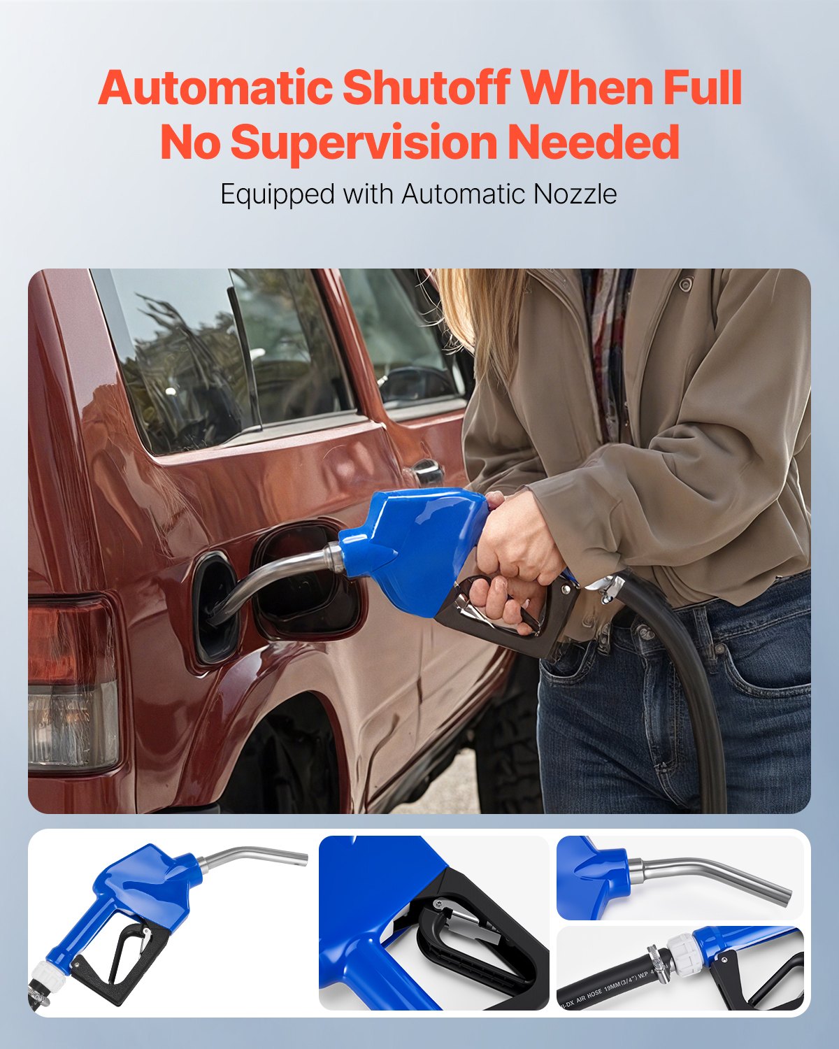 110V DEF Transfer Pump Kit, 8 GPM, Diaphragm Self Priming Electric Water Pump for Diesel Exhaust Fluid Urea, with Mounting Bracket Flow Meter Automatic Nozzle Hose, for Liquid Transportation