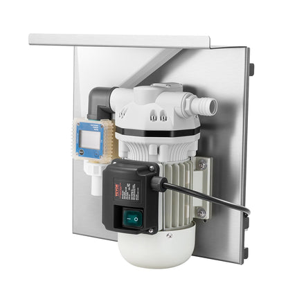 110V DEF Transfer Pump Kit, 8 GPM, Diaphragm Self Priming Electric Water Pump for Diesel Exhaust Fluid Urea, with Mounting Bracket Flow Meter Automatic Nozzle Hose, for Liquid Transportation