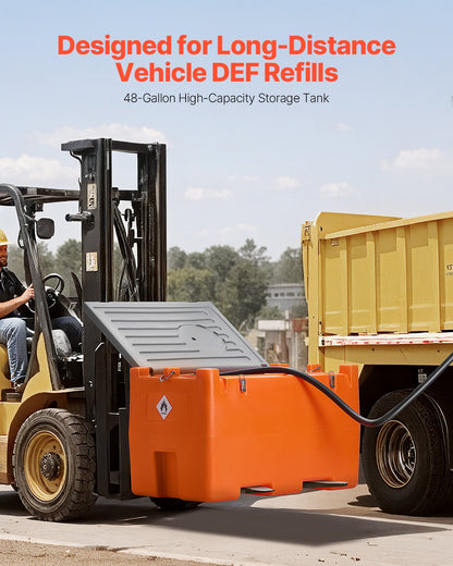 12V DEF Transfer Pump Kit, 7 GPM, Diaphragm Irrigation Self Priming Electric Water Pump, with 48 Gallon Tank, Automatic Nozzle, 9.84 ft Hose, 26.25 ft Lift, for Diesel Exhaust Fluid Urea Liquid