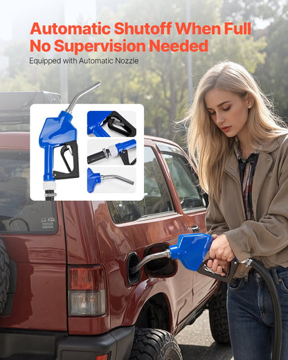 12V DEF Transfer Pump Kit, 7 GPM, Diaphragm Irrigation Self Priming Electric Water Pump, with 48 Gallon Tank, Automatic Nozzle, 9.84 ft Hose, 26.25 ft Lift, for Diesel Exhaust Fluid Urea Liquid