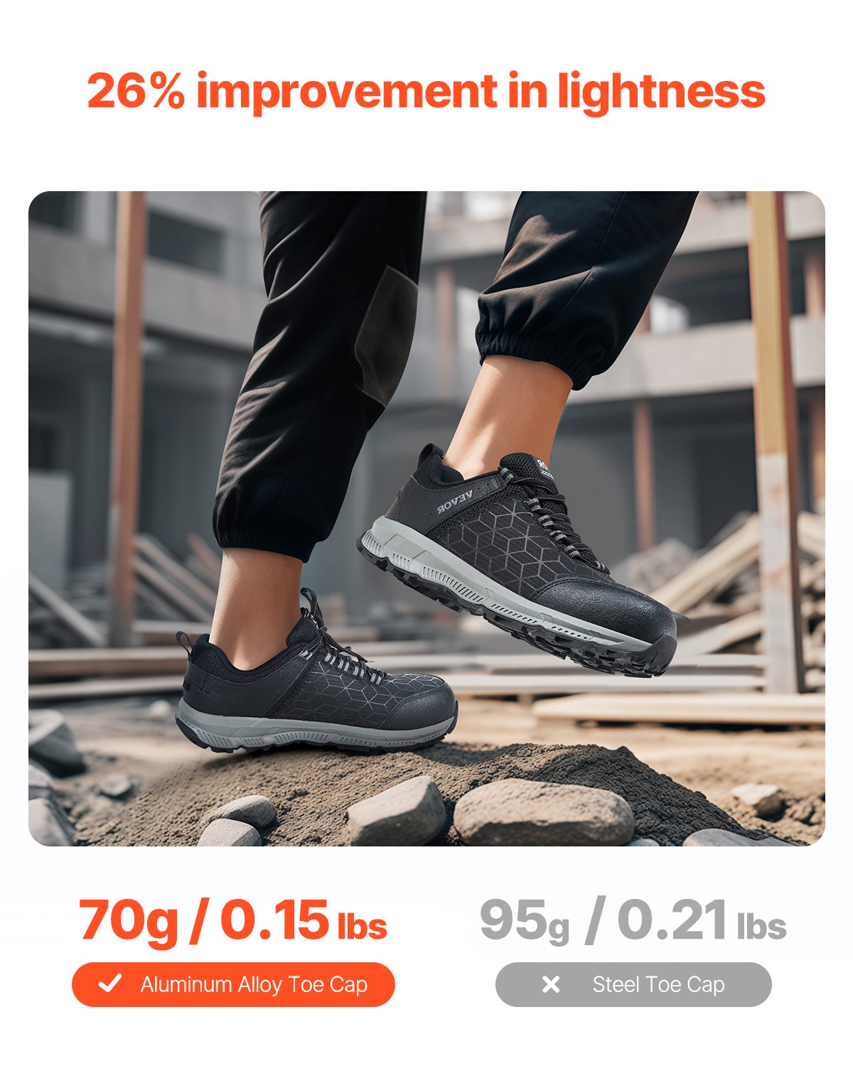 Steel Toe Shoes for Herr US Storlek 13 Wide Athletic Work Shoe Sneakers Svarta