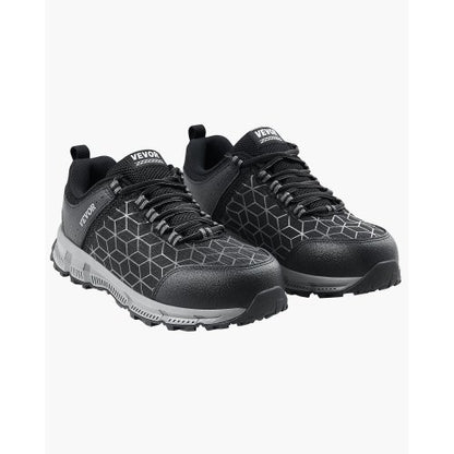 Steel Toe Shoes for Men, US Size 9.5 Wide, Men’s Cushion Sport Safety Toe Athletic Work Shoe, Indestructible Safety Sneakers Lightweight,Breathable Industry Construction Work Shoes, Black