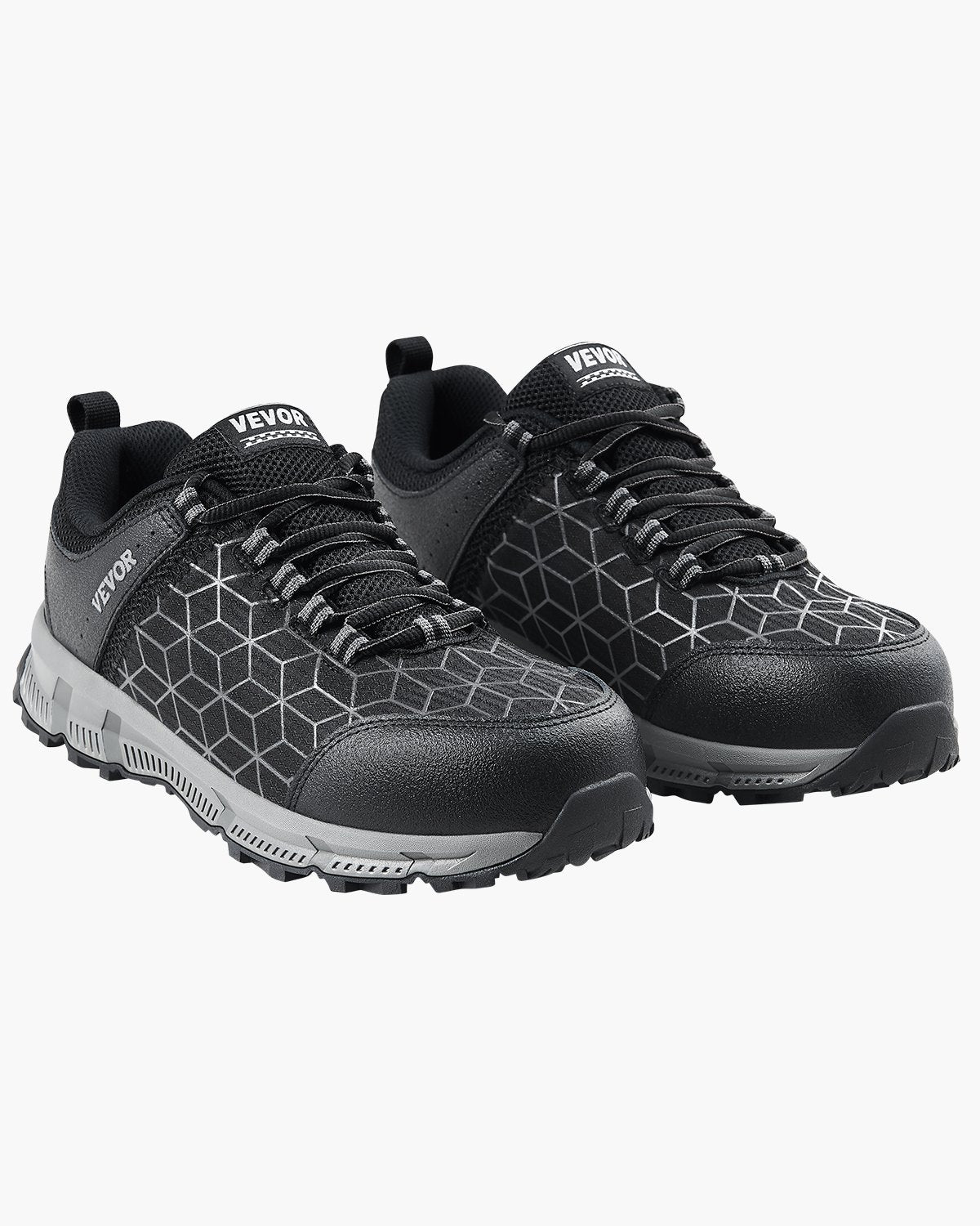 Steel Toe Skor för män US Storlek 9.5 Bred Athletic Work Shoe Sneakers Svarta