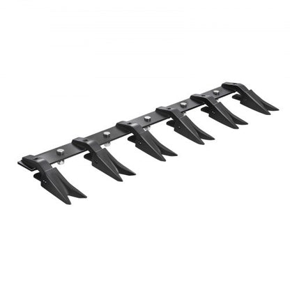 Bucket Tooth Bar,45.2 in Heavy Duty 6 Teeth Tractor Bucket Bar for Tractor Loader Skidsteer, 4560 lbs Load Capacity, Bolt On Teeth Bars for Buckets Protection Efficient & Soil Excavation