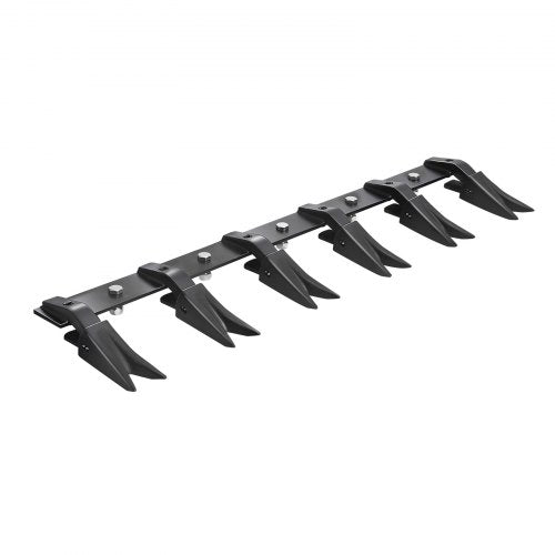 Bucket Tooth Bar,45.2 in Heavy Duty 6 Teeth Tractor Bucket Bar for Tractor Loader Skidsteer, 4560 lbs Load Capacity, Bolt On Teeth Bars for Buckets Protection Efficient & Soil Excavation