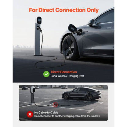 EV-laddningsförlängningskabel, 32Amp 10 m Max 22 kW förlängningssladd kompatibel med alla typ 2 elfordonsladdare, 3-fas AC 480V 50Hz IP65 kraftig billaddningskabel med bärväska |  EU