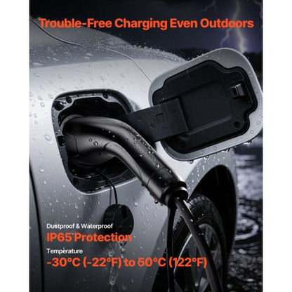 EV-laddningsförlängningskabel, 32Amp 10 m Max 22 kW förlängningssladd kompatibel med alla typ 2 elfordonsladdare, 3-fas AC 480V 50Hz IP65 kraftig billaddningskabel med bärväska |  EU