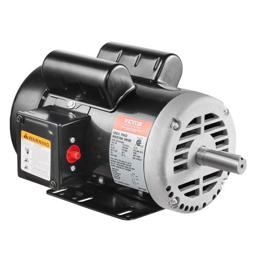 5HP Air Compressor Electric Motor, 230V 25 Amps, 56HZ Frame 3450RPM, 7/8" Keyed Shaft, 2.25" Shaft Length, Single Phase, CCW/CW (Factory Setting is CCW)