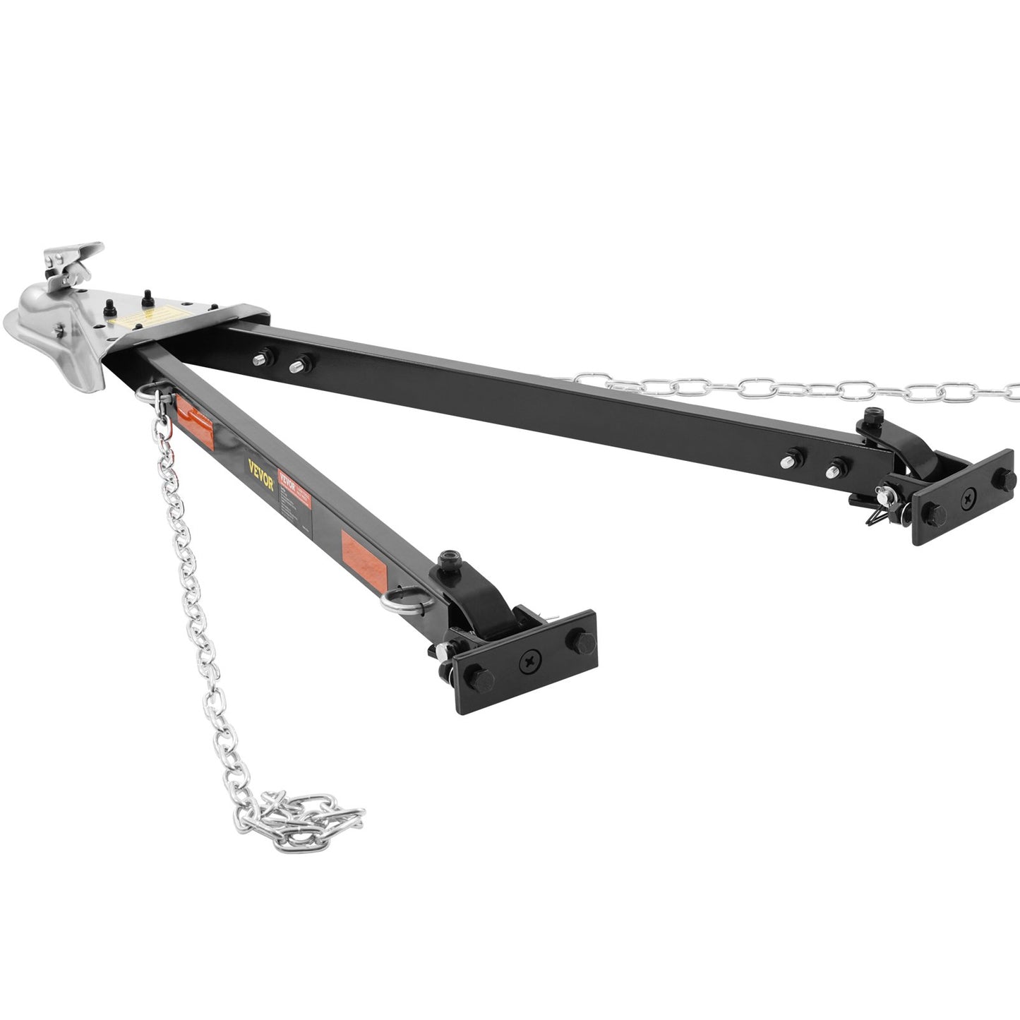 Towbar, 5500 lbs Towing Capacity with Chains, Powder Coated Alloy Steel Bumper Mounted Universal Towbar, Coupler Fits 2" Ball Hitch, 39.4" Opening Width, for RV Trailers
