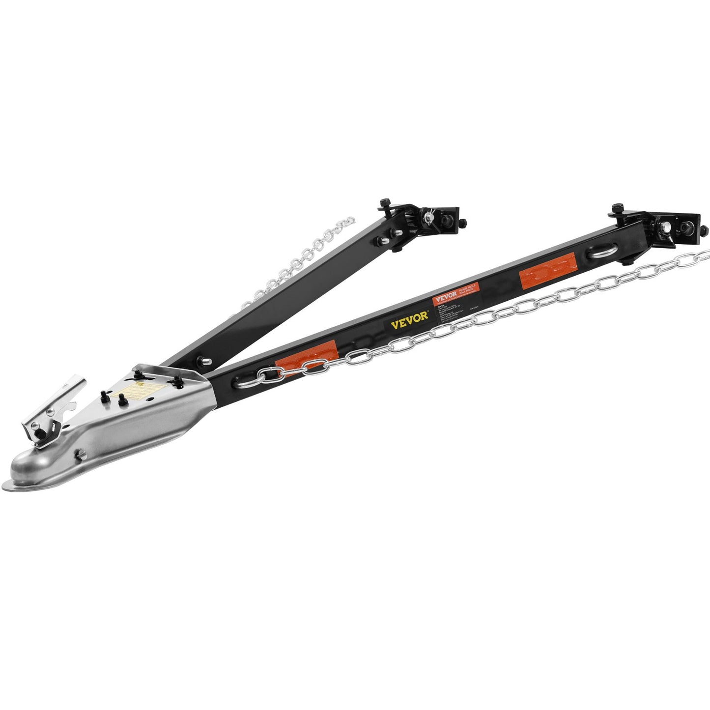 Towbar, 5500 lbs Towing Capacity with Chains, Powder Coated Alloy Steel Bumper Mounted Universal Towbar, Coupler Fits 2" Ball Hitch, 39.4" Opening Width, for RV Trailers